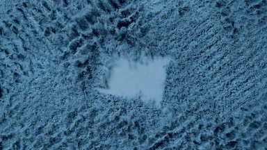 Blue Natural Powder Burst in Slow Motion with Imprint Effects