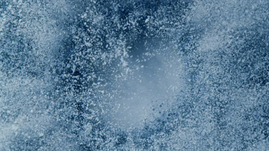 Pale Blue Powder Burst in Slow Motion from Below