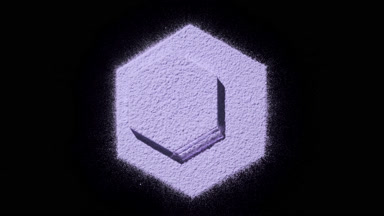 Violet Powder in Hexagon with Central Platform for Eyeshadow