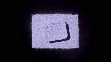 Violet Powder Top Angle Shot with Moving Shadows on Black