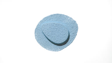 Overhead Capture of Blue Powder with Orbiting Light