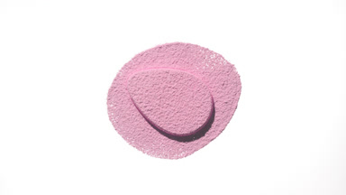 Top View of Light Pink Powder with Dynamic Lighting