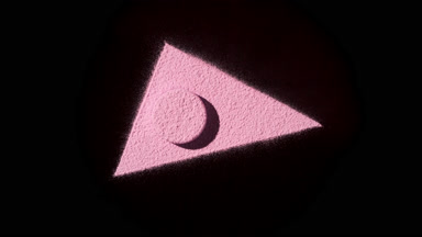 Pink Blush Triangle on Deep Black Background