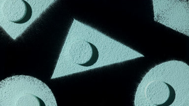 Cyan Powder Design: Elegant Forms and Light Play