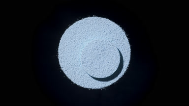 Blue Fine Powder: Eye-Catching Shapes and Shadows