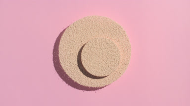 Beige Powder with Directional Shadows on Pastel Pink