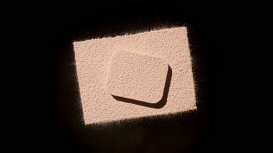 Beige Powder Overhead Shot: Promotional Concept for Foundation