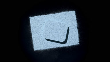 Blue Fine Powder Top-Down View: Strong Shadows and Light