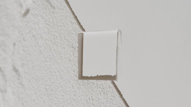 Orbiting Shot of Rectangular Imprint on White Powder
