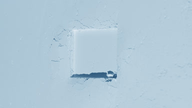Dynamic Shadows on Compressed Pale Blue Powder