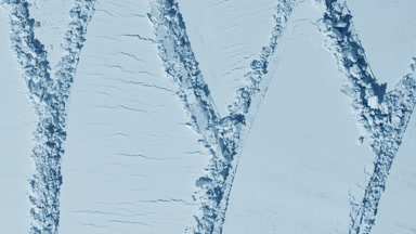Pale Blue Powder Surface with Crisscross Patterns