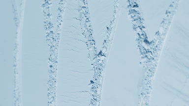 Pale Blue Powder Surface with Etched Knife Lines