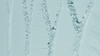 Pale Cyan Powder Surface with Layered Knife Strokes